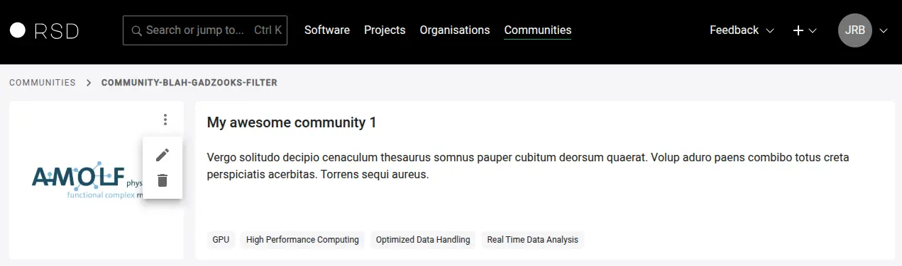 Upload community logo